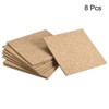 Unique Bargains Cork Heat Resistant DIY Tableware Square Coasters 8 Pcs - 3 of 3