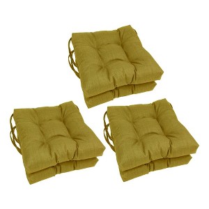 Blazing Needles, 16-inch Spun Polyester Solid Outdoor Square Tufted Chair Cushions (Set of 6) - 1 of 1