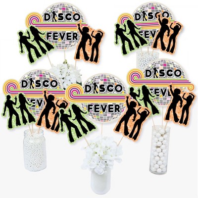 Big Dot of Happiness 70's Disco - 1970s Disco Fever Party Centerpiece Sticks - Table Toppers - Set of 15