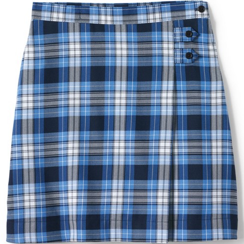 Blue deals checkered skirt