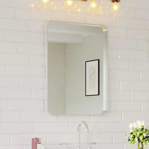 Wall-Mounted Mirror Rectangle Bathroom Vanity Mirrors Framed Mirrors Aluminum Framed Bathroom Mirror - 1 of 4