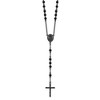 Chisel Stainless Steel Polished Black IP-plated Beaded 30" Rosary Necklace - 2 of 3