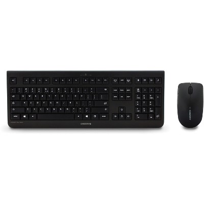 CHERRY DW 3000 USB Wireless RF English Keyboard & Mouse, 1200 dpi, 3 Button, Scroll Wheel, Black (JD-0710EU-2)