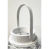 Essential Decor & Beyond 9.8" White Wash Bamboo Candle Lantern With Handle - 3 of 4