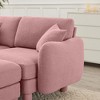 VASIP Boucle Fabric 2-Seater Loveseat,Shell-Shaped Armrests & Self-Wrapped Cylindrical Legs, for Living Room & Apartment,Beige - 4 of 4
