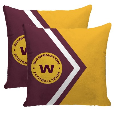  NFL Washington Football Team Side Arrow Poly Span Throw Pillow - 2pk 