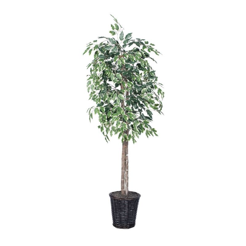 Artificial Variegated Ficus Tree (6"), 1 of 7