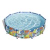 Bestway Steel Pro 10 Foot x 26 Inch Above Ground Round Backyard Swimming Pool with 1,073 Gallon Water Capacity and Colorful Animal Graphics - image 2 of 4