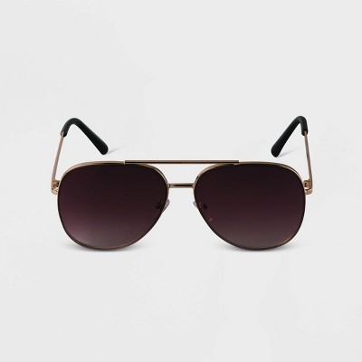 Women's Gradient Aviator Sunglasses - A New Day™ Black