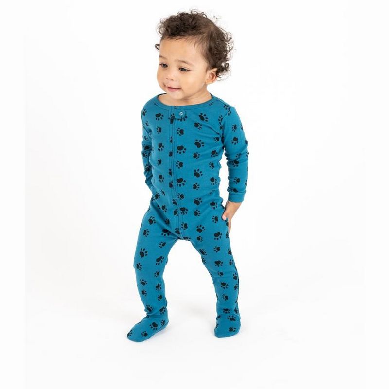 Leveret Footed Sleeper Cotton Boys Pajamas, 3 of 5