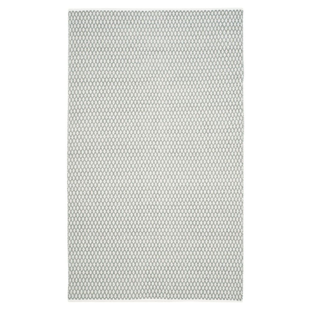 6'x9' Geometric Flatweave Tufted Area Rug Gray - Safavieh