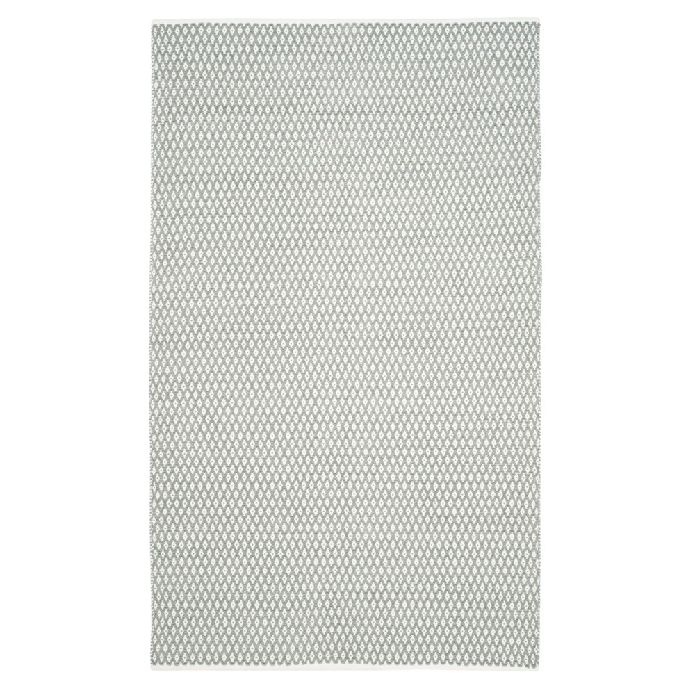 4'x6' Geometric Flatweave Tufted Area Rug Gray - Safavieh