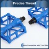 Unique Bargains Cycling Bike Pedal 9/16" Spindle Aluminum Alloy Road Mountain BMX MTB Bike Blue - 4 of 4