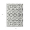 Gray And Ivory Geometric Washable Indoor Outdoor Area Rug - 3 of 4