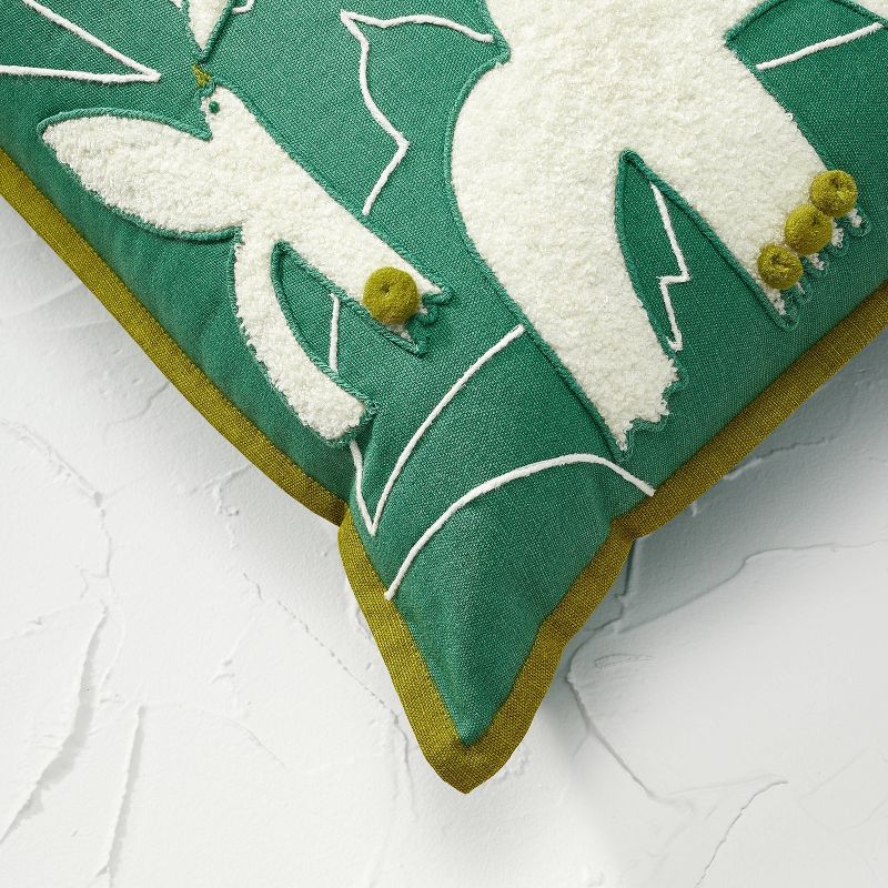 14&#34;x36&#34; Oversized Oblong Birds Decorative Pillow Teal Green - Opalhouse&#8482; designed with Jungalow&#8482;, 4 of 8