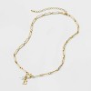 14K Gold Dipped Pearl Charm on Chain Initial Necklace - A New Day Gold - 3 of 4
