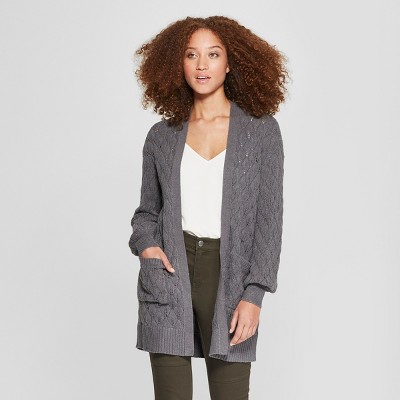 dark grey cardigan sweater