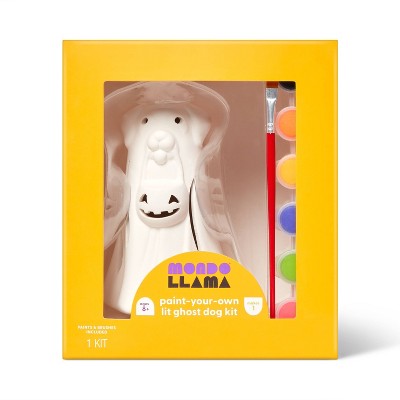 Halloween Craft Lit Ceramic Ghost Dog Painting Kit - Mondo Llama™