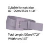 Allegra K Women's Pure Adjustable Rectangle Buckle Wide Waist Belt for Dress 1 Pc - 3 of 4