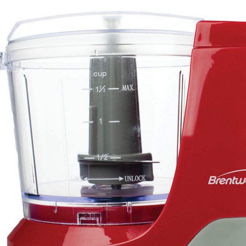 Brentwood 1.5 Cup Mini Food Chopper in Red, 2 of 5