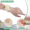 Unique Bargains Artificial Floral Decorative Wrist Corsage Bracelet Rose 6 Pcs - 2 of 4