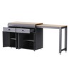 YOOCOZZ 74.5" Kitchen Island with Extendable Dining Table, Rolling Cart, 4-Door Cabinet+2 Drawers, Spice Rack - 2 of 4