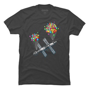 Men's Design By Humans The Magic of satellites By Raxarts T-Shirt - 1 of 4