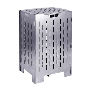 Yard Tuff YTF-202036BC 20 x 20 x 36 Inch Heavy Gauge Steel Outdoor Burn Cage w/ Lid and Vent Holes for Safe Burning of Paper, Debris, and Brush, Gray - 1 of 4