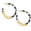 SHINE by Sterling Forever 2" Resin Bar Hoop Earrings - 2 of 3