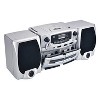 Supersonic® Bluetooth® Home Audio System, with Integrated Amplifier, CD Player, and Dual Cassette Decks in Silver - 2 of 4