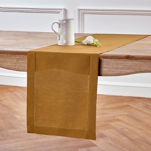 Solino Home Linen Classic Hemstitch Table Runner - 1 of 4