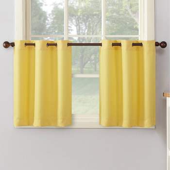 2pk 56"x36" Montego Casual Curtain Tiers Yellow - No. 918