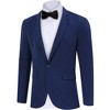 Clearlove Tuxedo Jackets One Button Slim Fit Formal Suits Blazer with Bow Tie Formal Blazer - 3 of 4