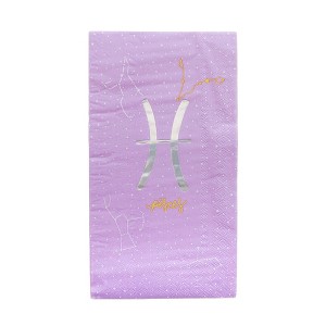 Jollity & Co. - Zodiac Pisces Guest Napkins - Pack of 16 Paper Napkins - 1 of 3