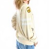 Women's Football Sequin Sweatshirt - White Birch S - 3 of 4