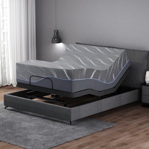 Vipbear Adjustable Beds with Thickened Foam Frame,Adjustable Bed Base Separate Head/Foot Lift, Easy Assembly,Voice Control Smart Electric Bed Frame - 1 of 4