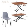 5 Piece Dining Table Set Kitchen Table Set with 4 Upholstered Chairs & Adjustable Height Table - ModernLuxe - 3 of 4