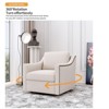 NicBex Cotton Linen Swivel Accent Chair,Upholstered Swivel Living Room Chair with Brass Nail Decorative Arm,Accent Chairs for Living Room - 4 of 4