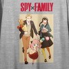 Spy X Family Forger Family Art Crew Neck Short Sleeve Gray Heather Women's Crop Top - 2 of 4