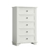 Karl Home 5-Drawer White MDF (Medium-Density Fiberboard) 28.74in. W Chest of Drawer - 3 of 4