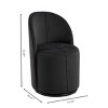 21.25" Small Swivel Boucle Barrel Armless Dining Chair Set of 2,Round Upholstered Accent Vanity Side Chair–The Pop Home - 4 of 4