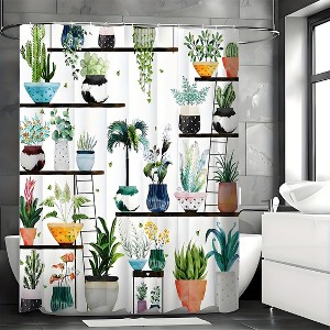 Paaaawaters Bohemian Flower Bathroom Curtain Colorful Boho Floral Print Beautiful Bright Polyester Fabric Cloth Shower Curtain - 1 of 4