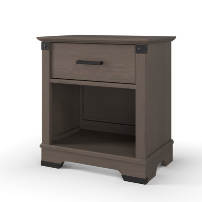 Child Craft Redmond 1 Drawer Nightstand for Nursery or Bedroom, Large Storage Drawer, Made of Sturdy Pinewood, Baby Safe Finish (Dapper Gray)