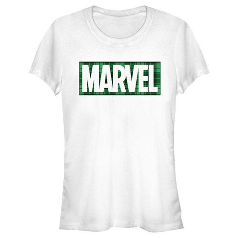 Junior's Marvel St. Patrick's Day Green Marvel Logo T-shirt