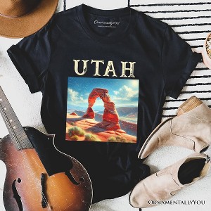 Iconic Delicate Arch Utah State T-Shirt, Arches National Park Landscape Tee and Western Nature Souvenir | OrnamentallyYou - 1 of 4