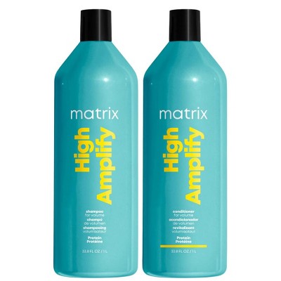 Matrix High Amplify Shampoo & High Amplify Conditioner  (33.8 oz XXL LITER)  | Hair Volume Lightweight Volumizing Formula -  DUO SET Kit