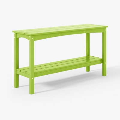 WestinTrends Malibu 55" All Weather HDPE Outdoor Patio Two Shelf Table