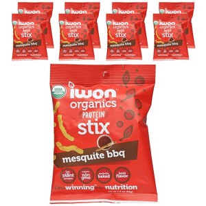 IWON Organics Organics Protein Stix, Mesquite BBQ, 8 Bags, 1.5 oz (42 g) Each - 1 of 4