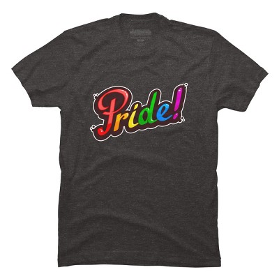 Adult Design By Humans Colorful Pride Rainbow Text By VectorKitchen T-Shirt