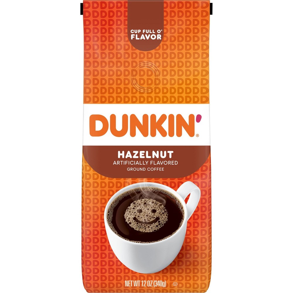 Photos - Coffee Dunkin' Hazelnut Flavored Light Roast Ground  - 12oz
